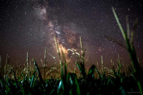 Milky Way, meteor, satellite 